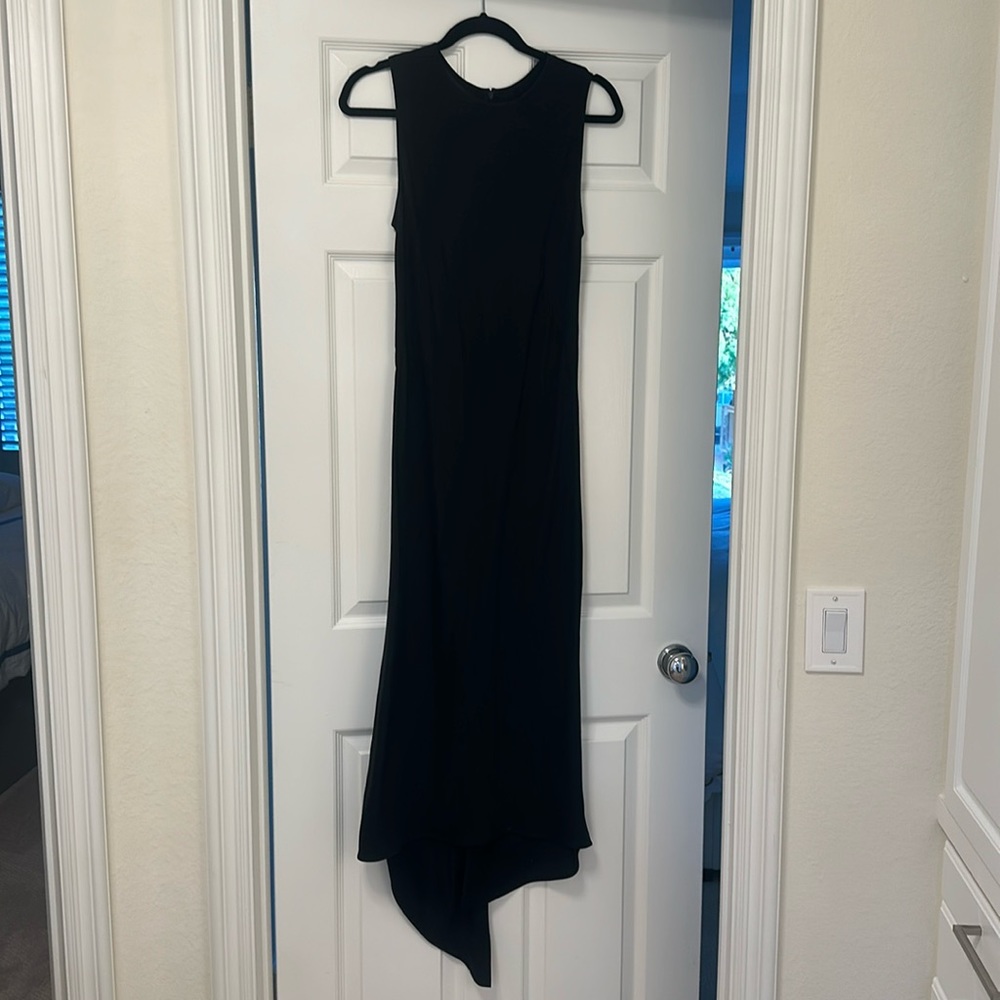 Long black cotton dress